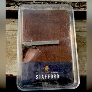 Silver Stafford tie clip